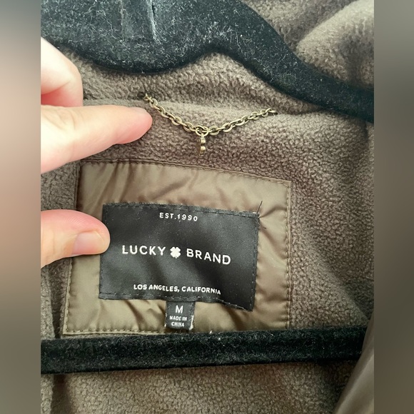 Lucky Brand Quilted Jacket - Army Green - Size Medium - Picture 5 of 7